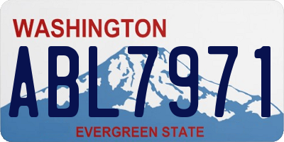 WA license plate ABL7971