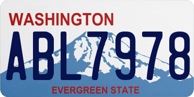 WA license plate ABL7978