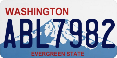 WA license plate ABL7982