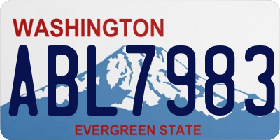 WA license plate ABL7983