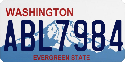 WA license plate ABL7984
