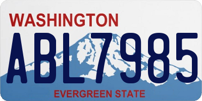 WA license plate ABL7985
