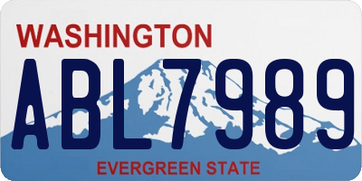 WA license plate ABL7989