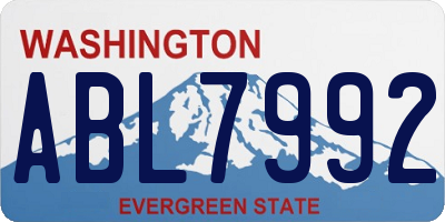 WA license plate ABL7992