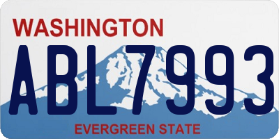 WA license plate ABL7993