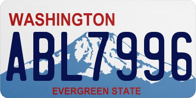 WA license plate ABL7996