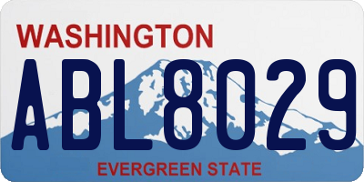 WA license plate ABL8029