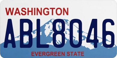 WA license plate ABL8046