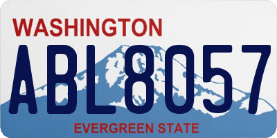 WA license plate ABL8057