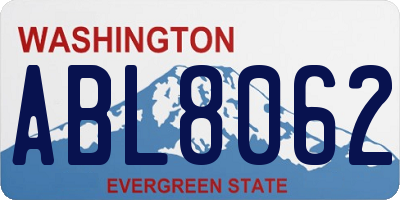 WA license plate ABL8062