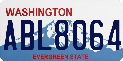 WA license plate ABL8064
