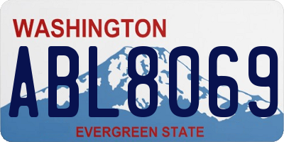 WA license plate ABL8069