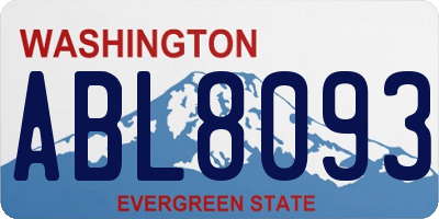 WA license plate ABL8093