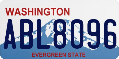 WA license plate ABL8096
