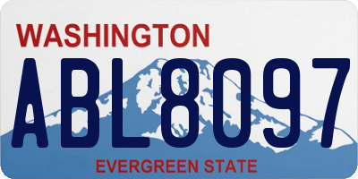 WA license plate ABL8097