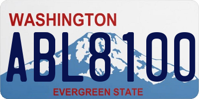 WA license plate ABL8100