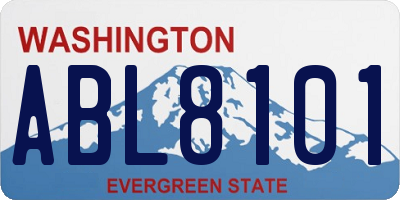 WA license plate ABL8101