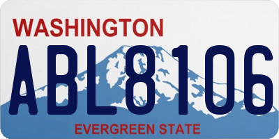WA license plate ABL8106