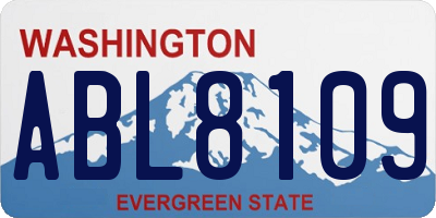 WA license plate ABL8109