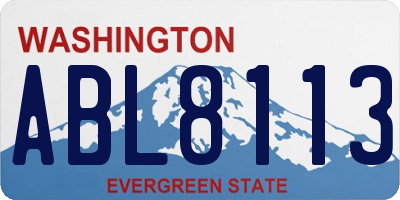WA license plate ABL8113