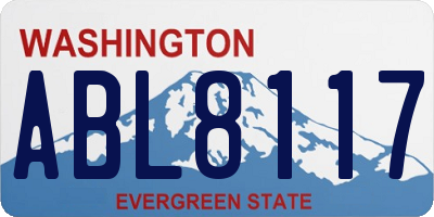 WA license plate ABL8117