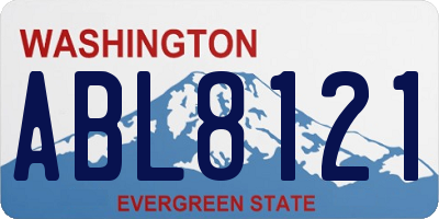 WA license plate ABL8121