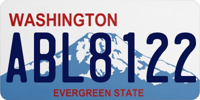 WA license plate ABL8122