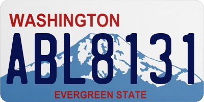 WA license plate ABL8131