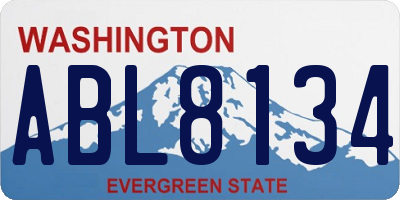 WA license plate ABL8134