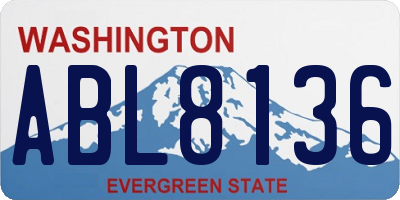 WA license plate ABL8136