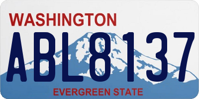 WA license plate ABL8137