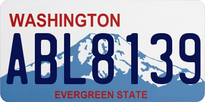 WA license plate ABL8139