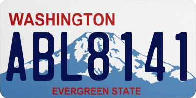 WA license plate ABL8141