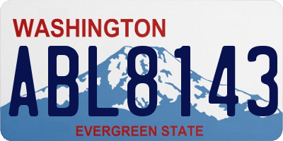 WA license plate ABL8143