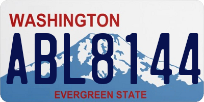 WA license plate ABL8144