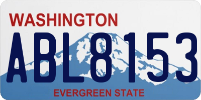 WA license plate ABL8153