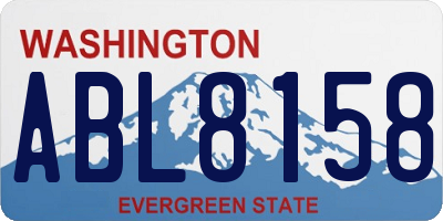 WA license plate ABL8158