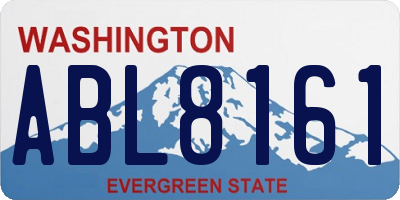 WA license plate ABL8161