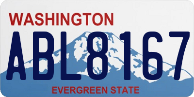 WA license plate ABL8167