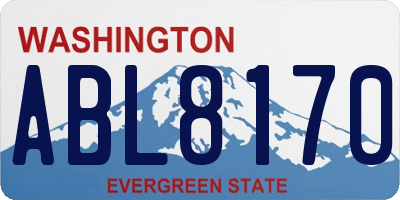 WA license plate ABL8170