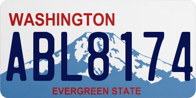 WA license plate ABL8174
