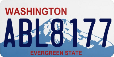WA license plate ABL8177