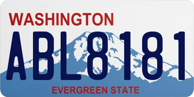 WA license plate ABL8181