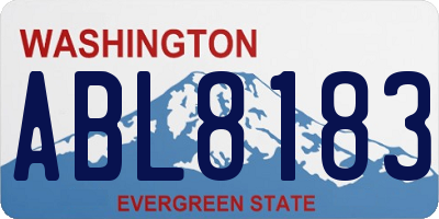 WA license plate ABL8183