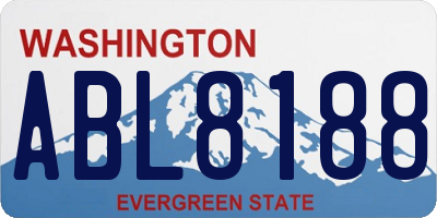 WA license plate ABL8188