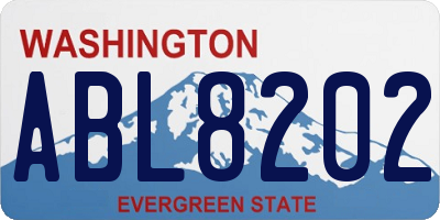 WA license plate ABL8202
