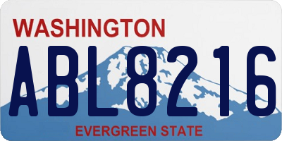 WA license plate ABL8216