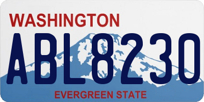 WA license plate ABL8230