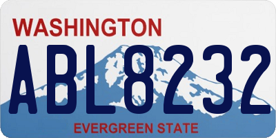 WA license plate ABL8232