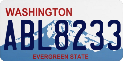 WA license plate ABL8233